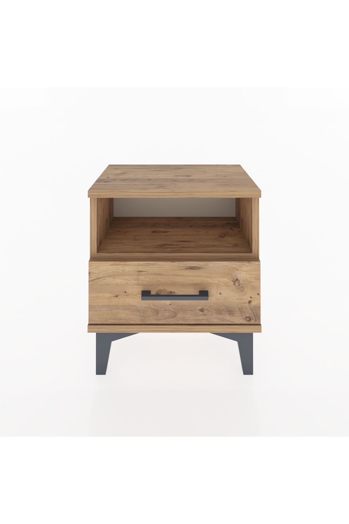 Arges Komodin Tek Raflı Tek Çekmeceli 44x30x48 Çam-Çam