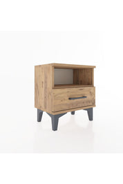 Arges Komodin Tek Raflı Tek Çekmeceli 44x30x48 Çam-Çam