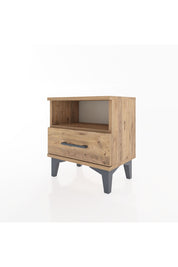 Arges Komodin Tek Raflı Tek Çekmeceli 44x30x48 Çam-Çam