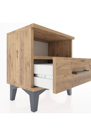 Arges Komodin Tek Raflı Tek Çekmeceli 44x30x48 Çam-Çam