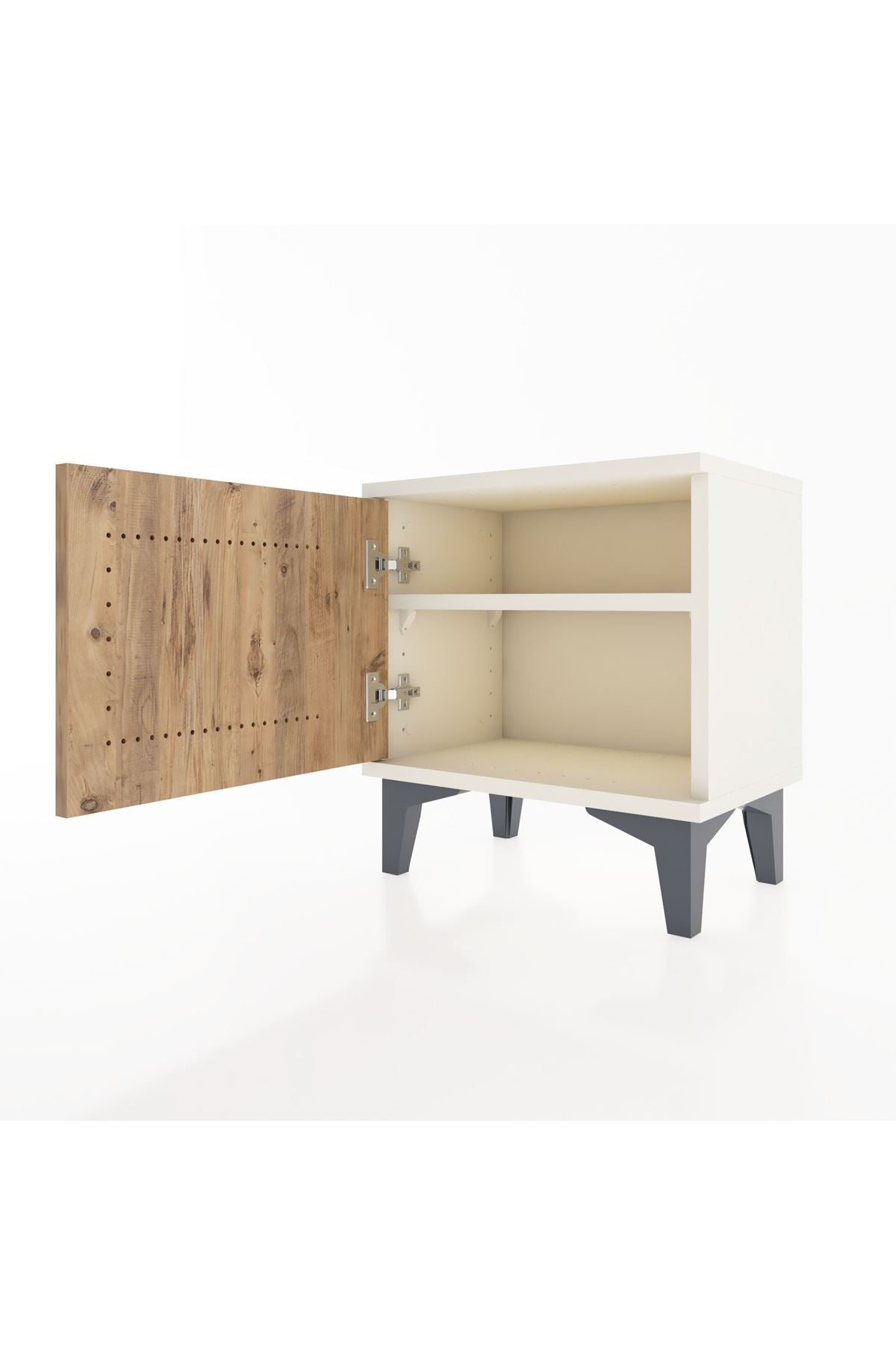 Arges Komodin Tek Raflı Tek Kapaklı 44x30x48 Aytaşı-Çam