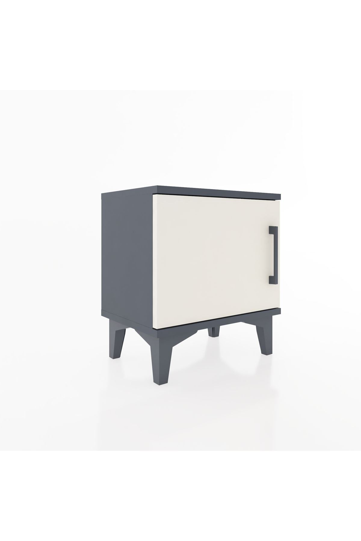 Arges Komodin Tek Raflı Tek Kapaklı 44x30x48 Antrasit-Aytaşı