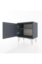 Arges Komodin Tek Raflı Tek Kapaklı 44x30x48 Antrasit-Antrasit