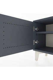 Arges Komodin Tek Raflı Tek Kapaklı 44x30x48 Antrasit-Antrasit