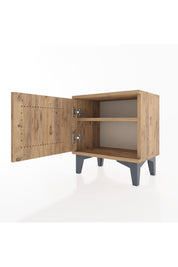 Arges Komodin Tek Raflı Tek Kapaklı 44x30x48 Çam-Çam