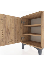 Arges Komodin 2 Raflı Tek Kapaklı 44x30x64 Çam-Çam