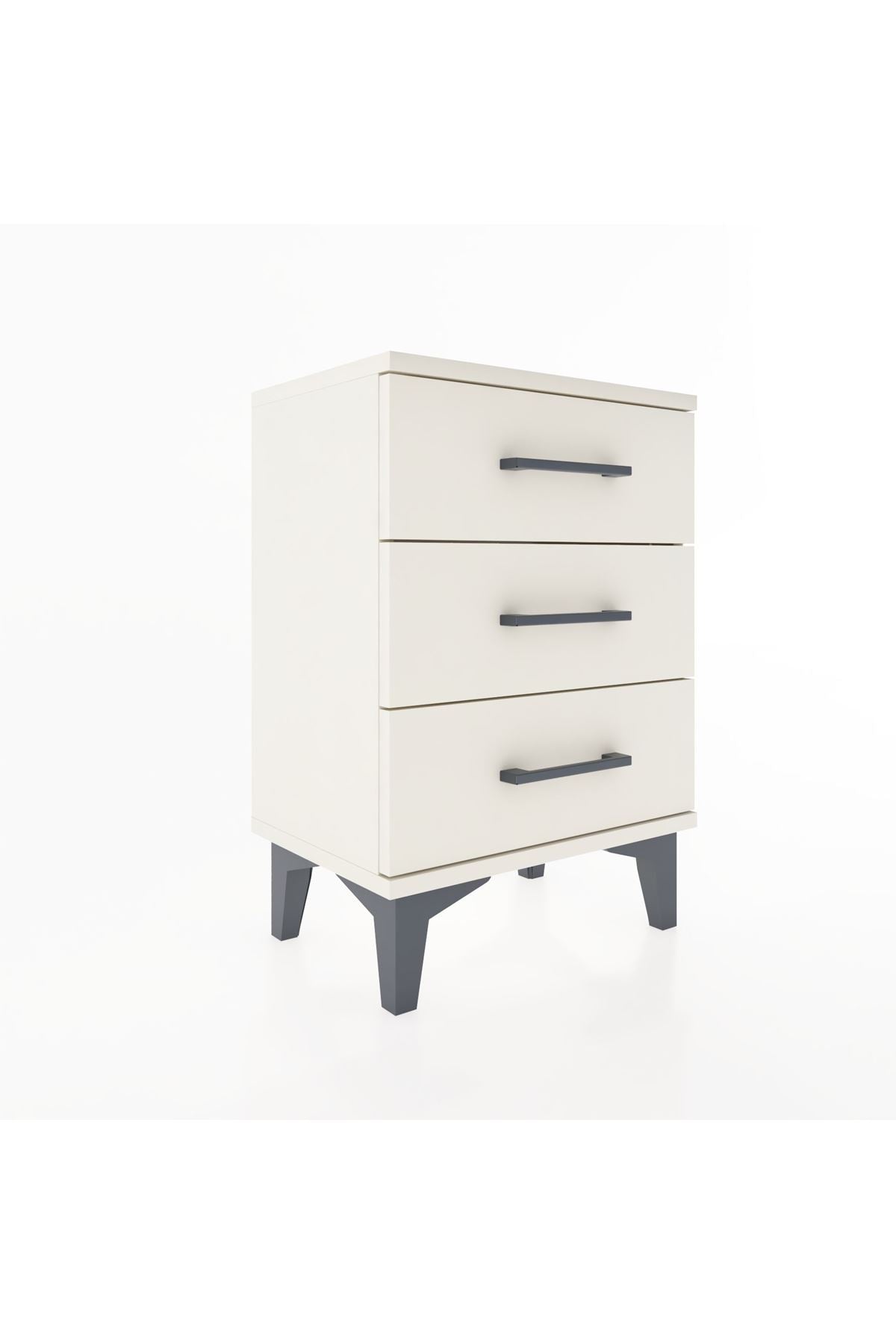 Arges Komodin 3 Çekmeceli 44x30x64 Aytaşı-Aytaşı