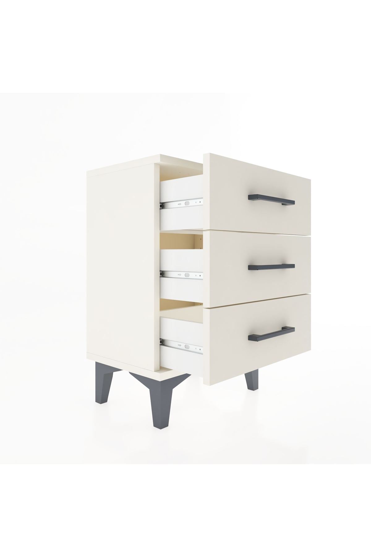 Arges Komodin 3 Çekmeceli 44x30x64 Aytaşı-Aytaşı