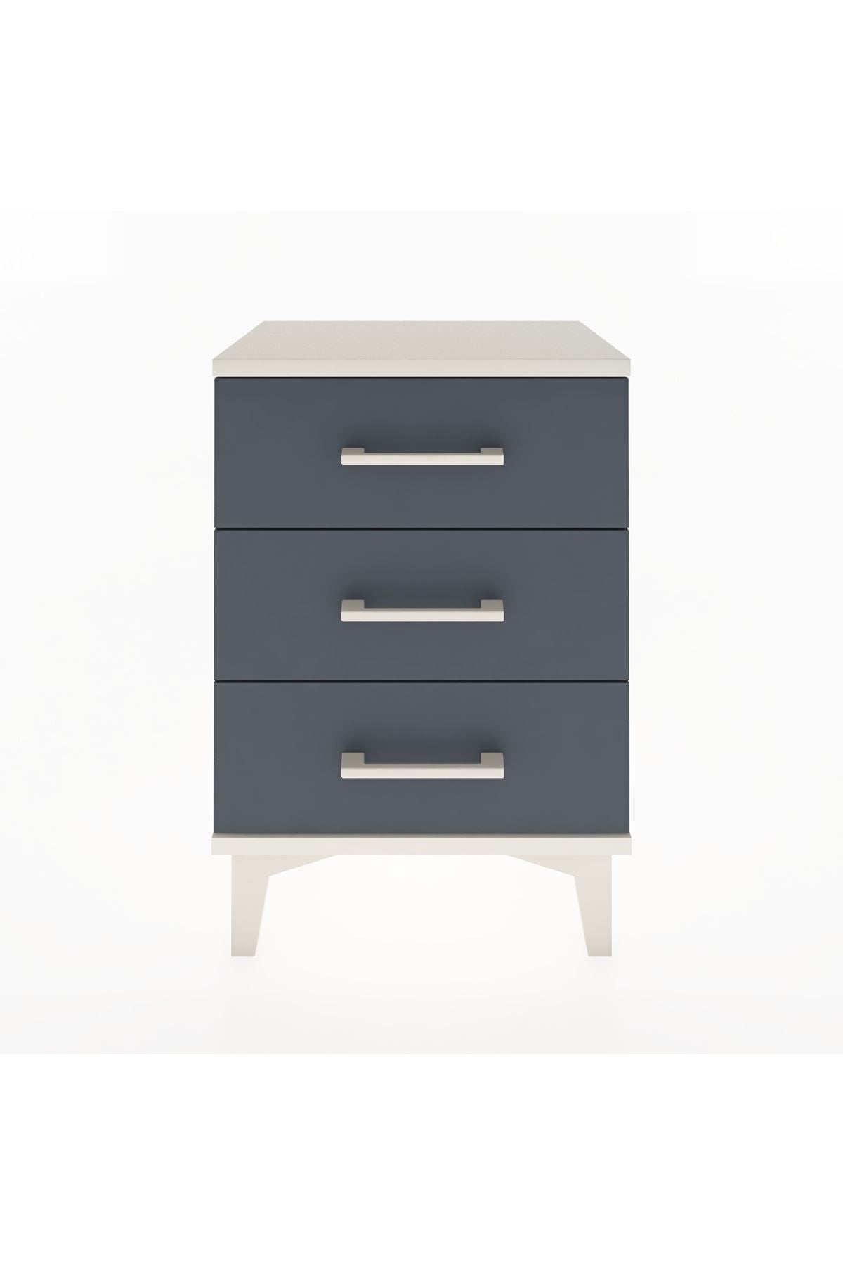 Arges Komodin 3 Çekmeceli 44x30x64 Aytaşı-Antrasit