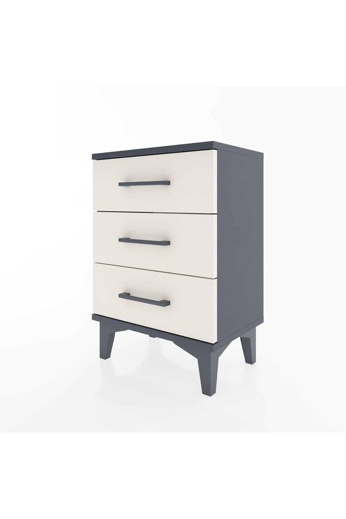 Arges Komodin 3 Çekmeceli 44x30x64 Antrasit-Aytaşı