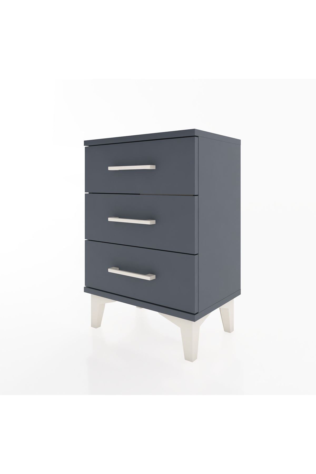 Arges Komodin 3 Çekmeceli 44x30x64 Antrasit-Antrasit