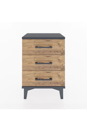 Arges Komodin 3 Çekmeceli 44x30x64 Antrasit-Çam