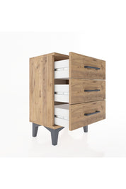 Arges Komodin 3 Çekmeceli 44x30x64 Çam-Çam