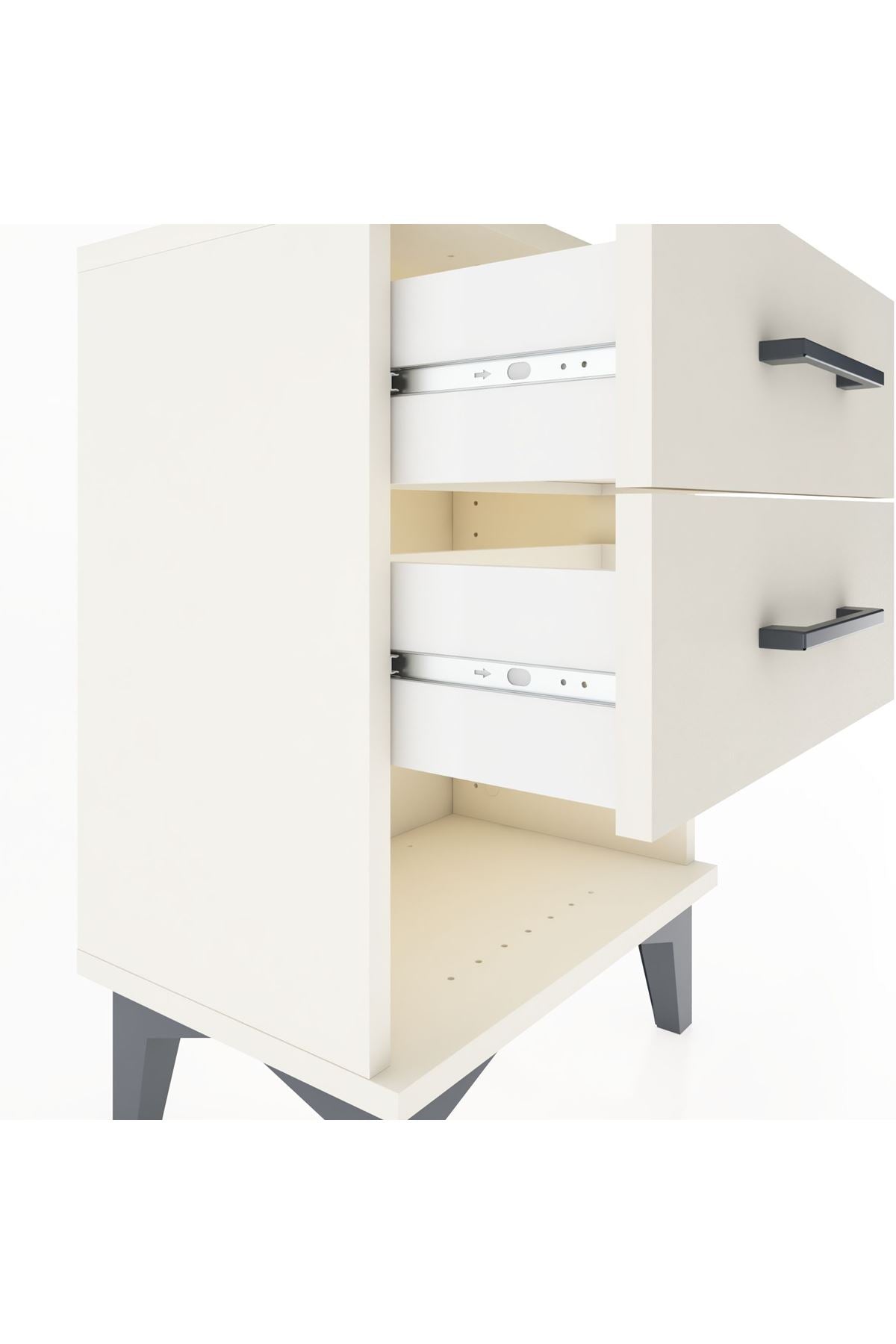 Arges Komodin 2 Çekmeceli 44x30x64 Aytaşı-Aytaşı