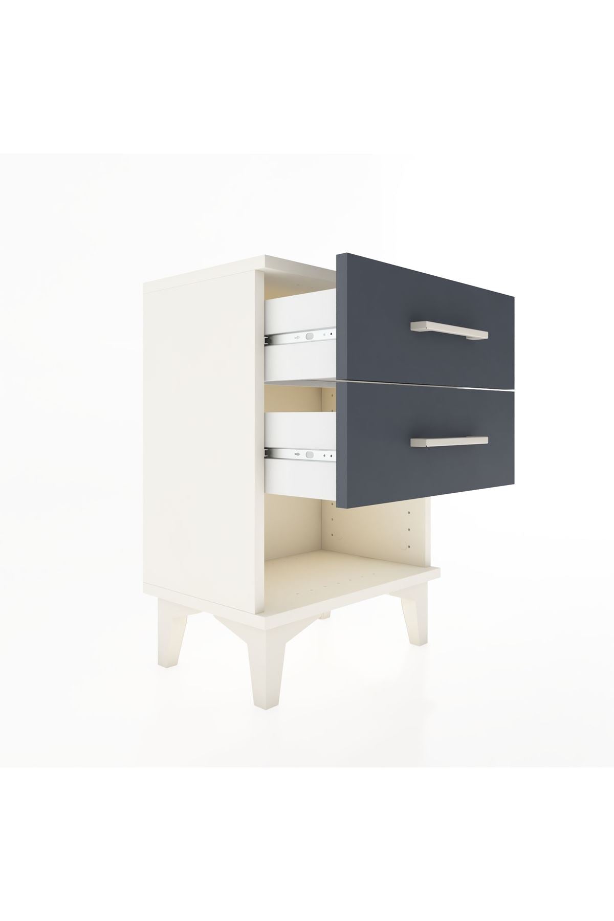 Arges Komodin 2 Çekmeceli 44x30x64 Aytaşı-Antrasit