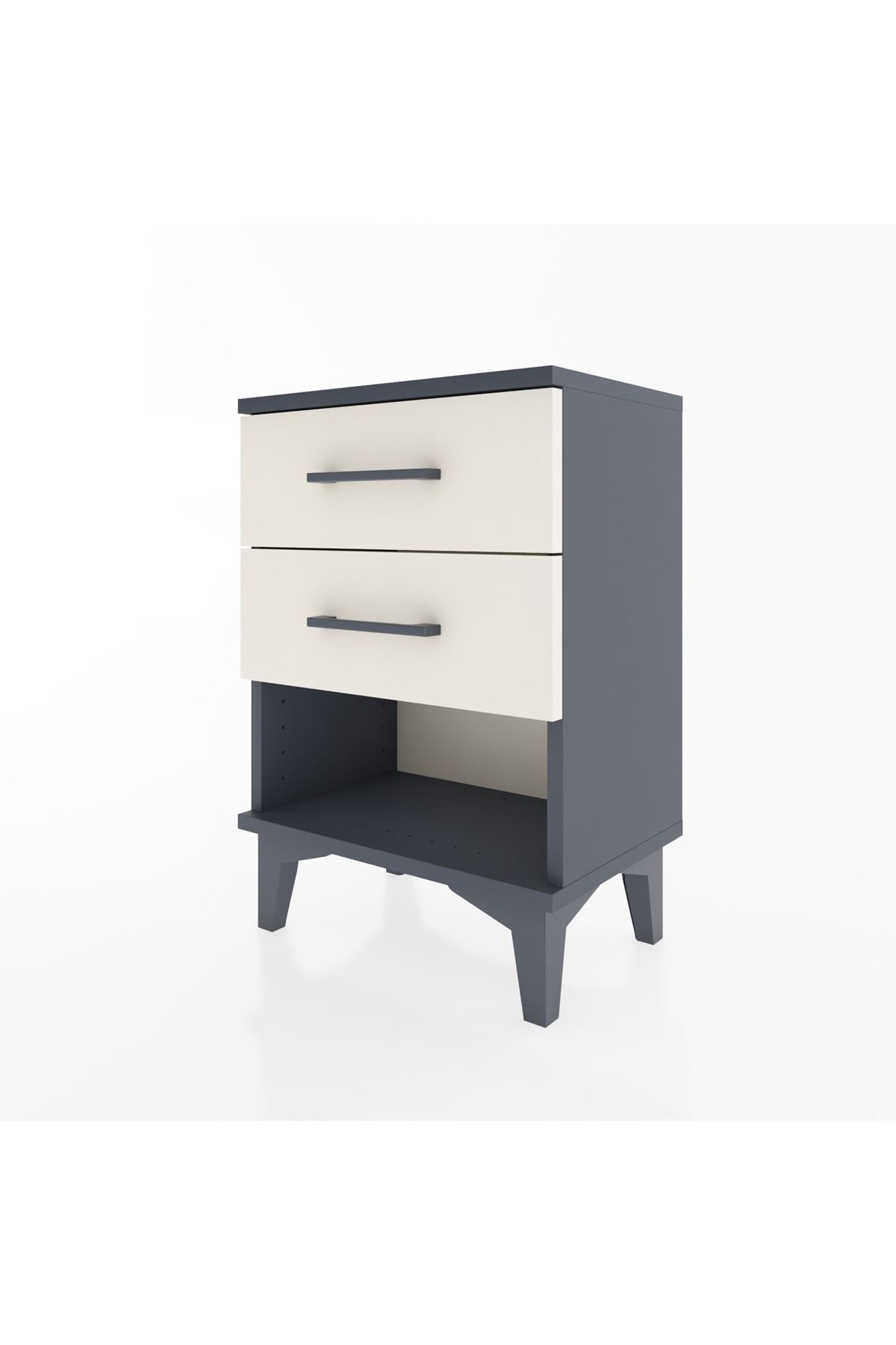 Arges Komodin 2 Çekmeceli 44x30x64 Antrasit-Aytaşı