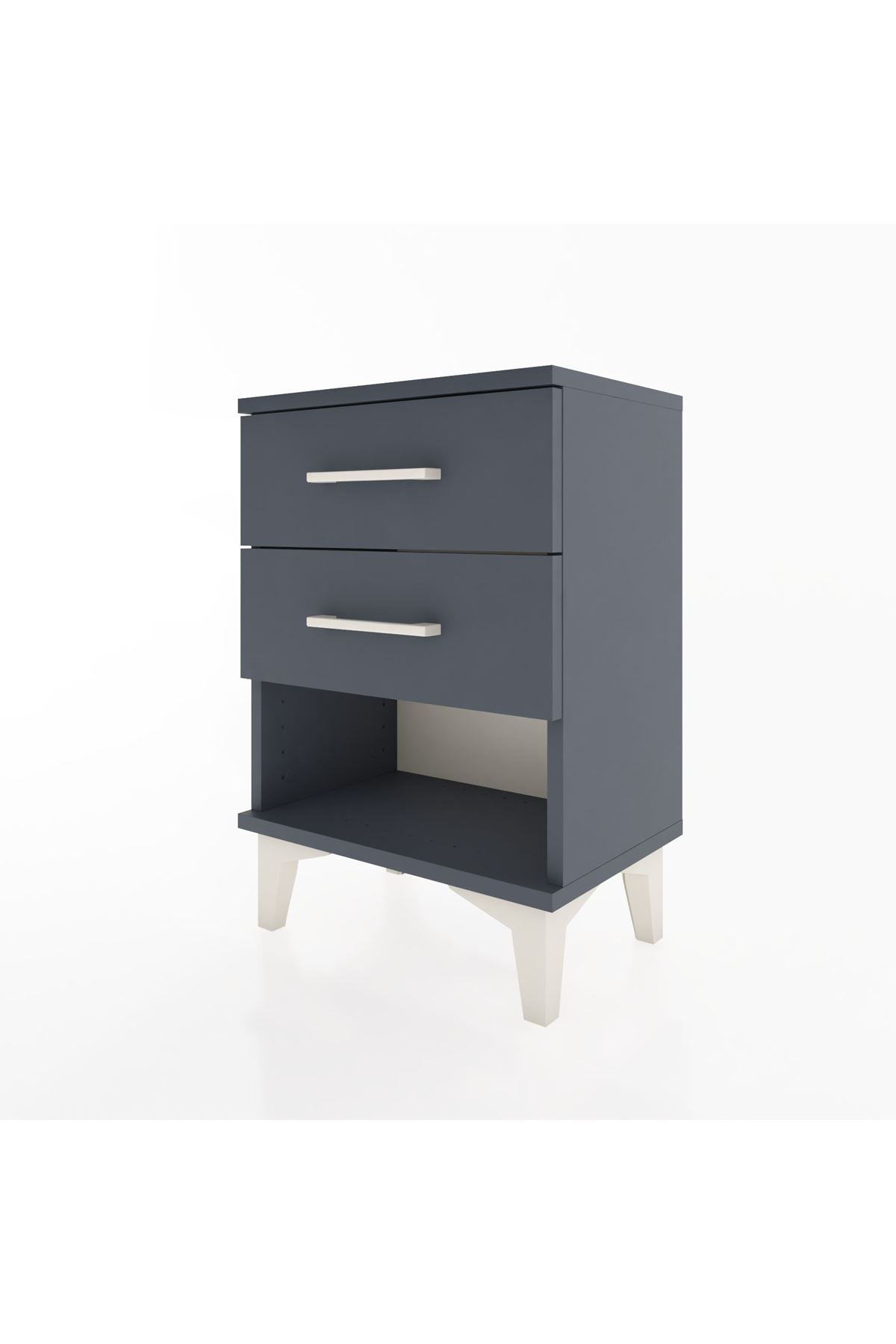 Arges Komodin 2 Çekmeceli 44x30x64 Antrasit-Antrasit