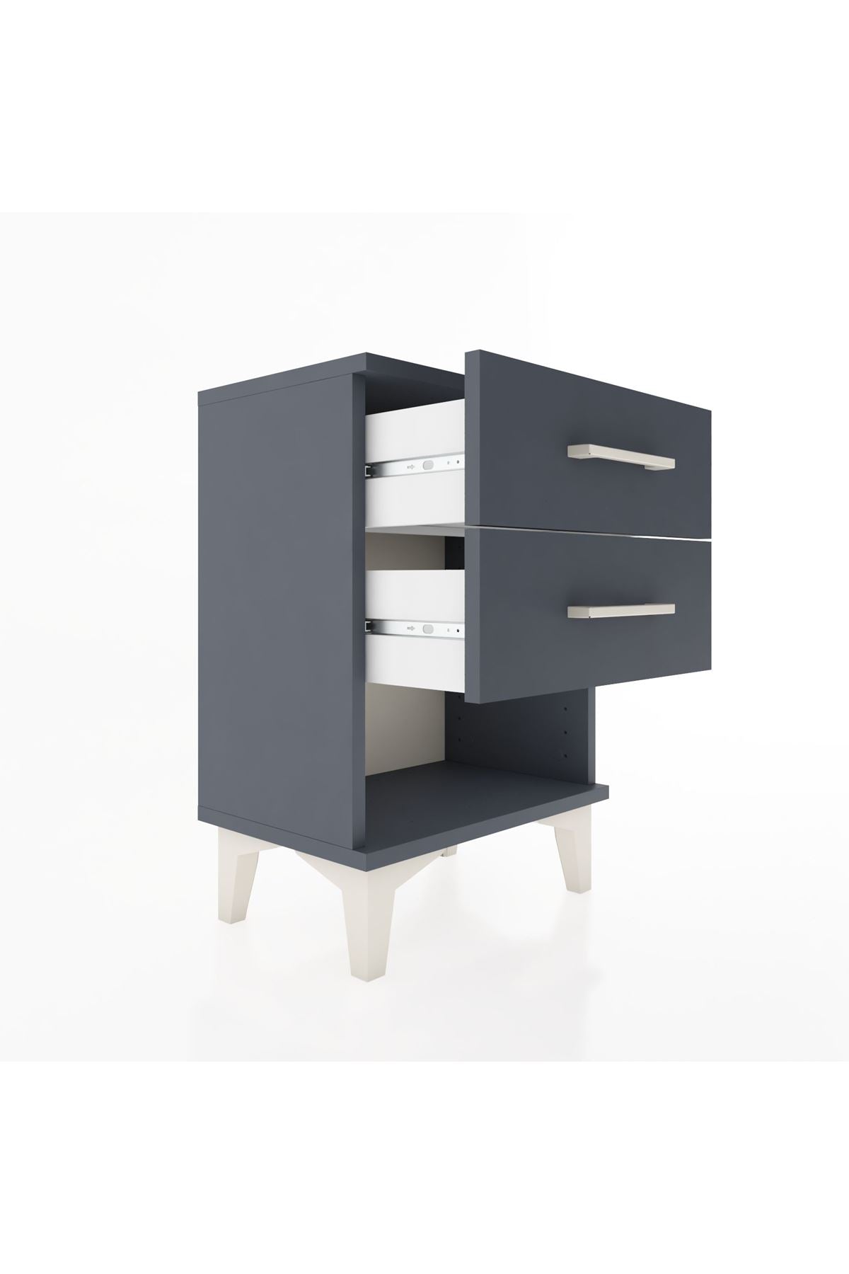 Arges Komodin 2 Çekmeceli 44x30x64 Antrasit-Antrasit