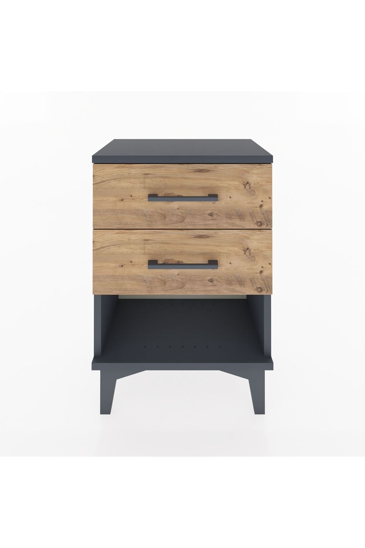 Arges Komodin 2 Çekmeceli 44x30x64 Antrasit-Çam