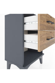 Arges Komodin 2 Çekmeceli 44x30x64 Antrasit-Çam