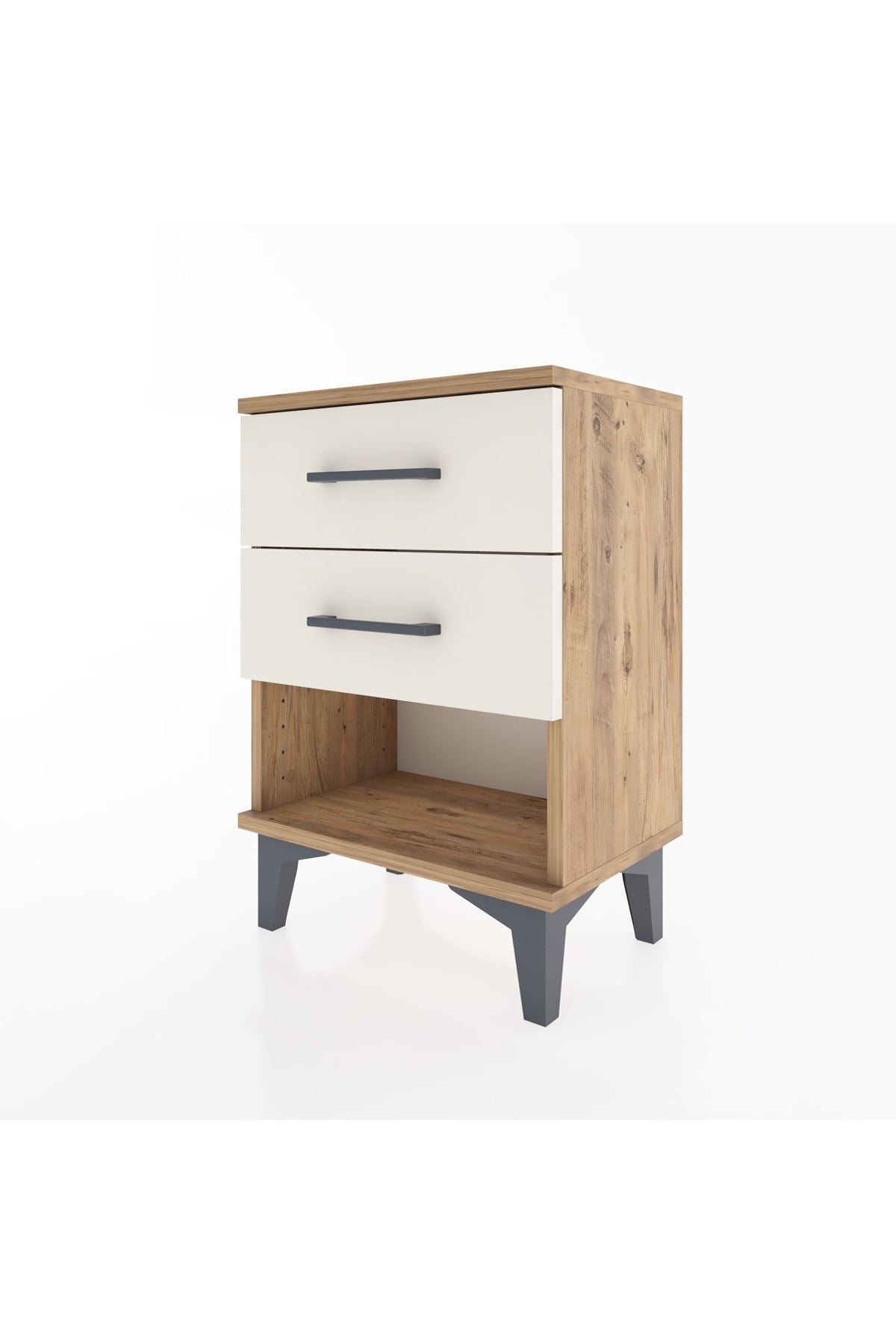 Arges Komodin 2 Çekmeceli 44x30x64 Çam-Aytaşı