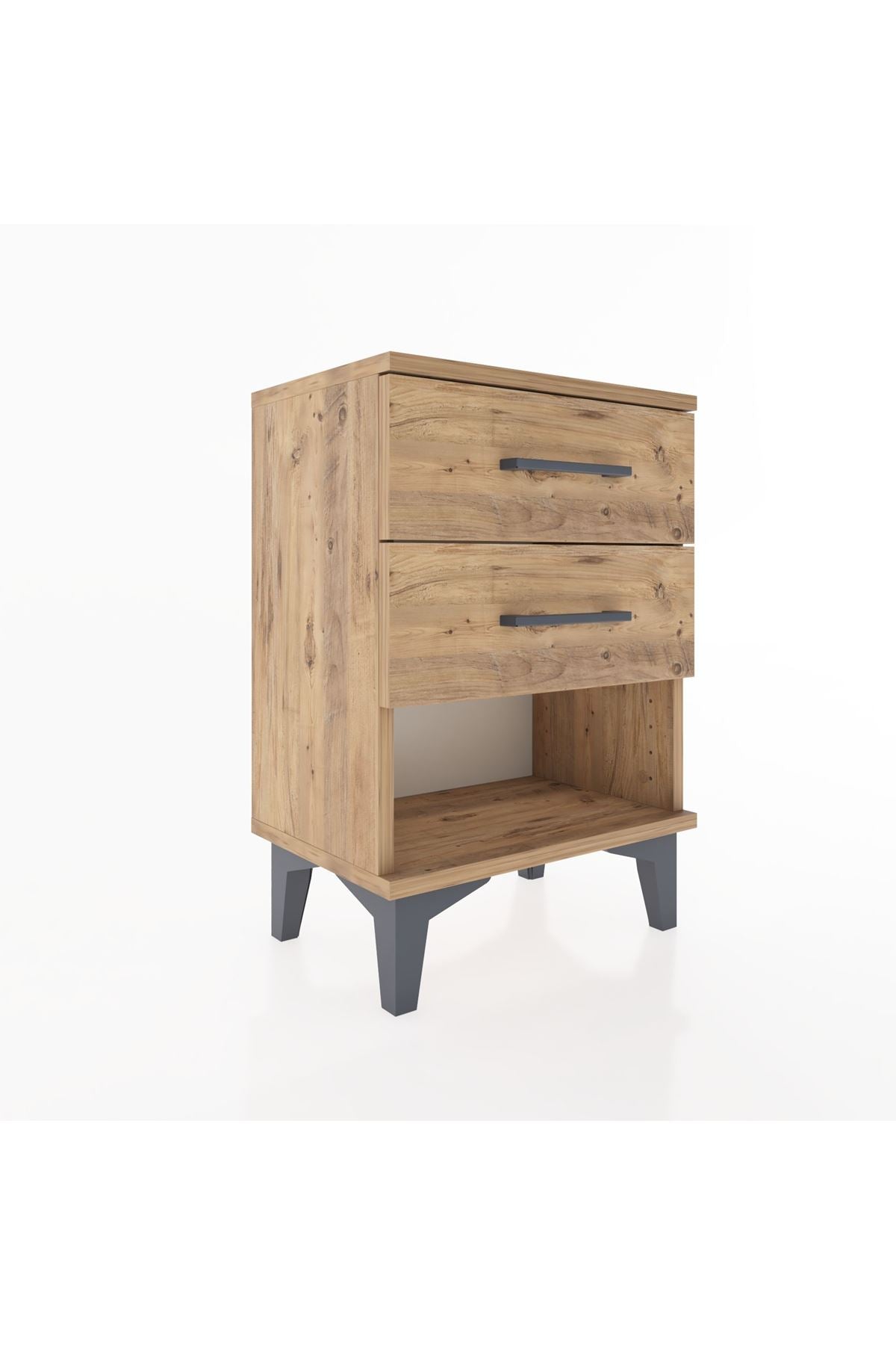Arges Komodin 2 Çekmeceli 44x30x64 Çam-Çam