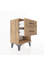 Arges Komodin 2 Çekmeceli 44x30x64 Çam-Çam