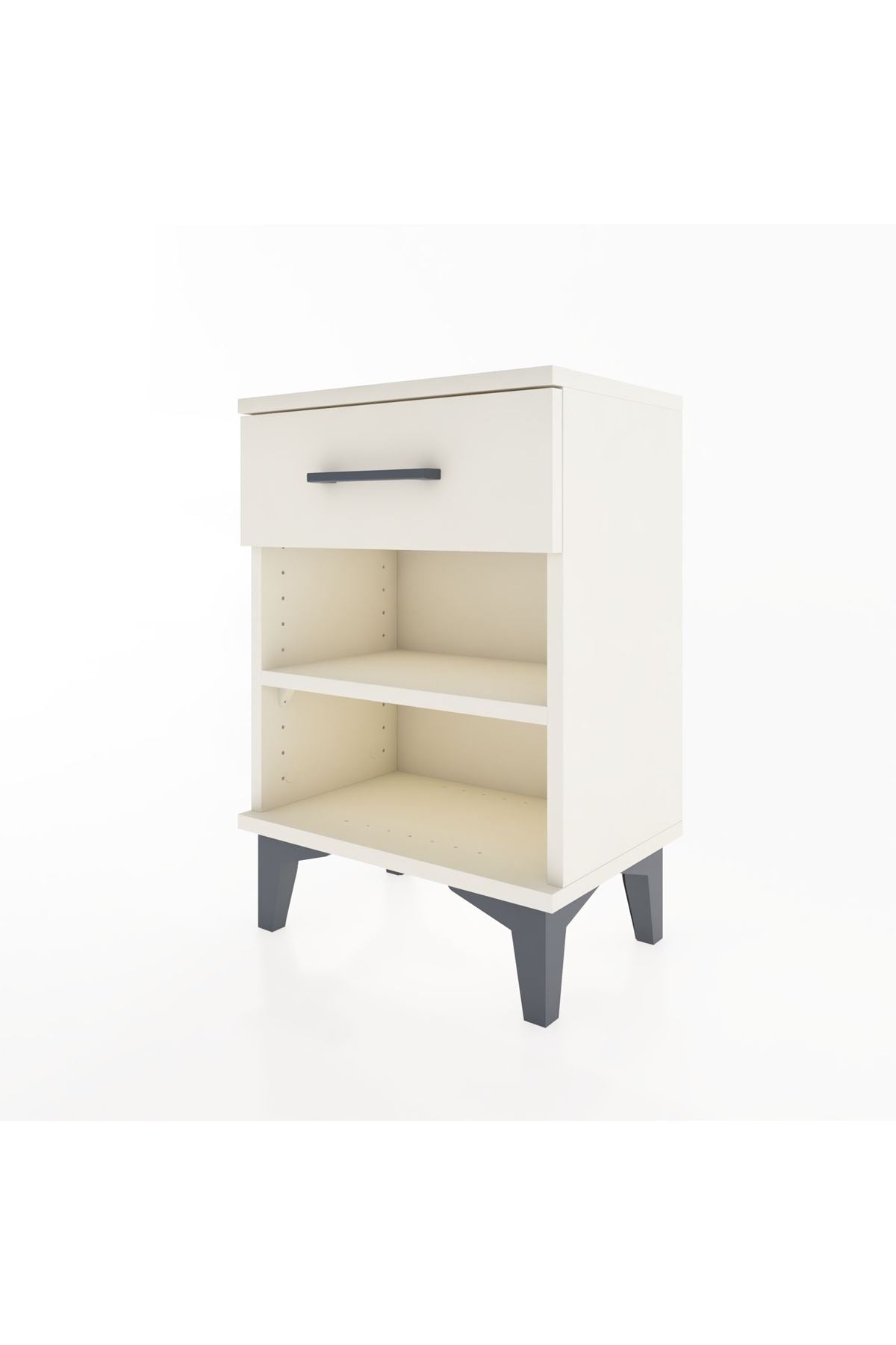 Arges Komodin Tek Raflı Tek Çekmeceli 44x30x64 Aytaşı-Aytaşı