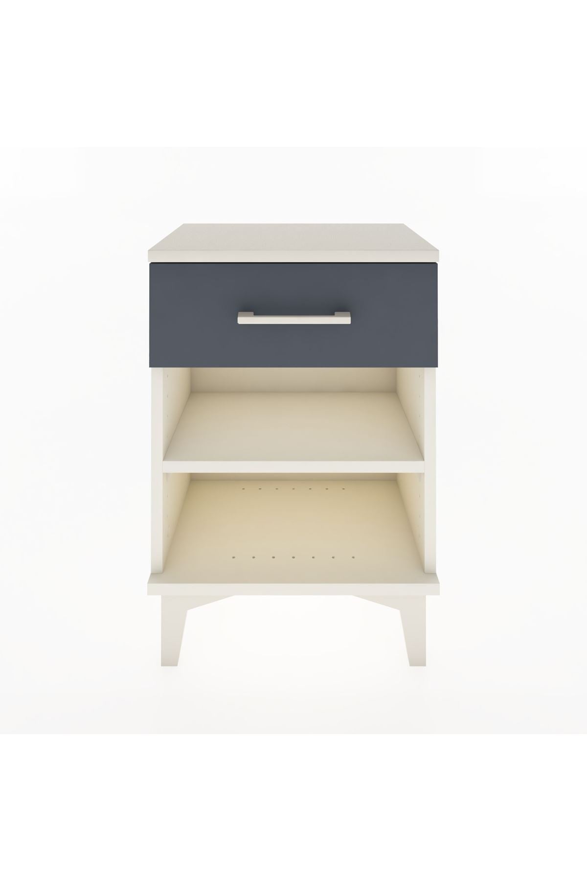 Arges Komodin Tek Raflı Tek Çekmeceli 44x30x64 Aytaşı-Antrasit