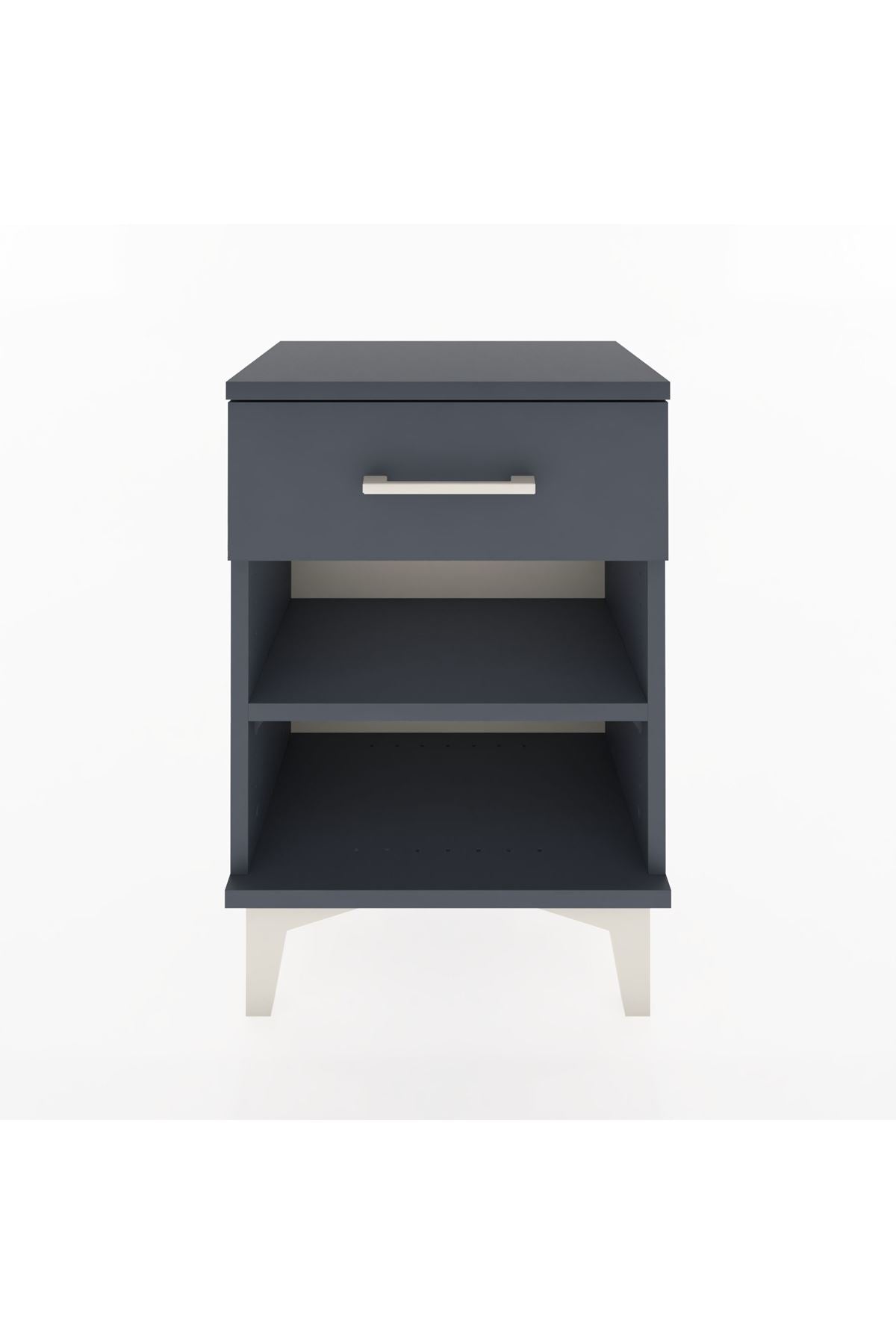 Arges Komodin Tek Raflı Tek Çekmeceli 44x30x64 Antrasit-Antrasit