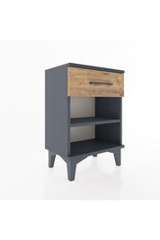 Arges Komodin Tek Raflı Tek Çekmeceli 44x30x64 Antrasit-Çam