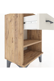 Arges Komodin Tek Raflı Tek Çekmeceli 44x30x64 Çam-Aytaşı