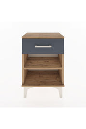 Arges Komodin Tek Raflı Tek Çekmeceli 44x30x64 Çam-Antrasit