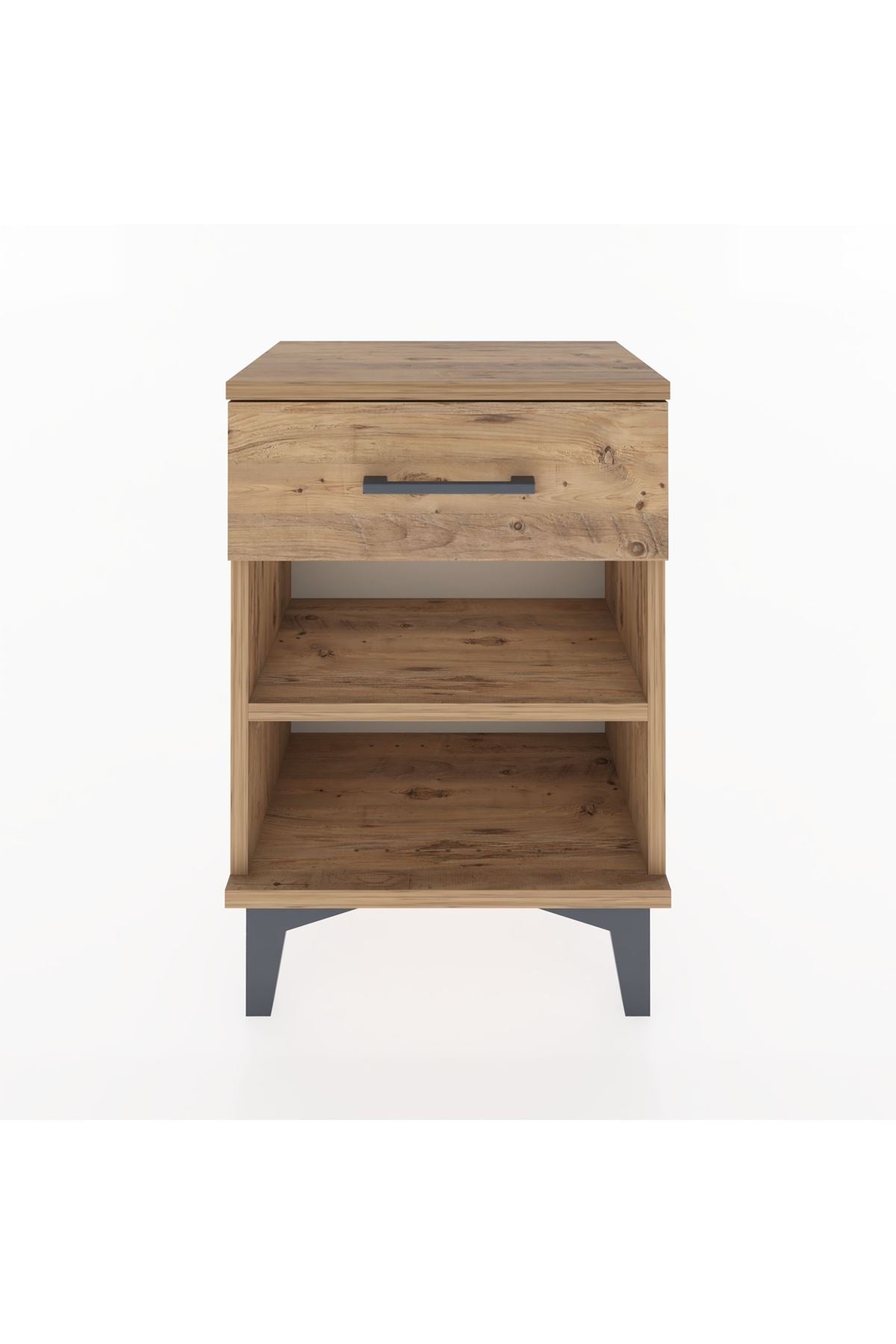 Arges Komodin Tek Raflı Tek Çekmeceli 44x30x64 Çam-Çam