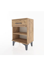 Arges Komodin Tek Raflı Tek Çekmeceli 44x30x64 Çam-Çam