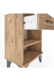 Arges Komodin Tek Raflı Tek Çekmeceli 44x30x64 Çam-Çam