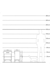 Arges Komodin Tek Raflı Tek Çekmeceli 44x30x64 Çam-Çam