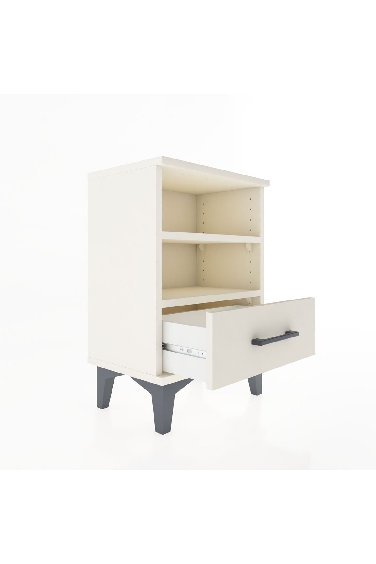 Arges Komodin 2 Raflı Tek Çekmeceli 44x30x64 Aytaşı-Aytaşı