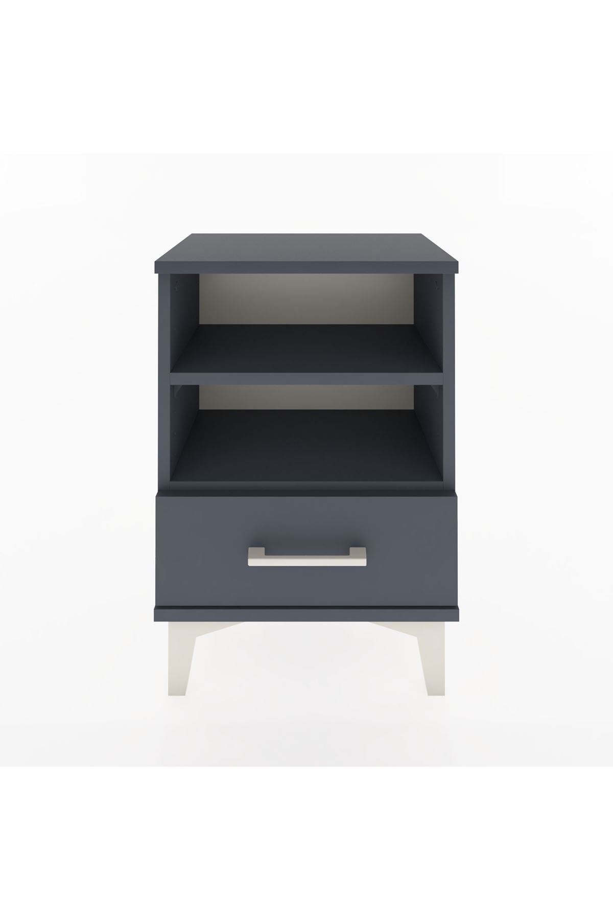 Arges Komodin 2 Raflı Tek Çekmeceli 44x30x64 Antrasit-Antrasit