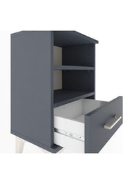 Arges Komodin 2 Raflı Tek Çekmeceli 44x30x64 Antrasit-Antrasit