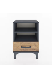 Arges Komodin 2 Raflı Tek Çekmeceli 44x30x64 Antrasit-Çam