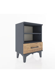 Arges Komodin 2 Raflı Tek Çekmeceli 44x30x64 Antrasit-Çam