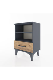Arges Komodin 2 Raflı Tek Çekmeceli 44x30x64 Antrasit-Çam