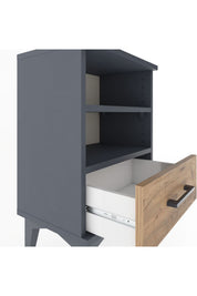 Arges Komodin 2 Raflı Tek Çekmeceli 44x30x64 Antrasit-Çam