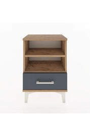 Arges Komodin 2 Raflı Tek Çekmeceli 44x30x64 Çam-Antrasit