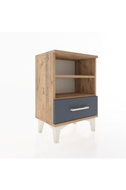 Arges Komodin 2 Raflı Tek Çekmeceli 44x30x64 Çam-Antrasit