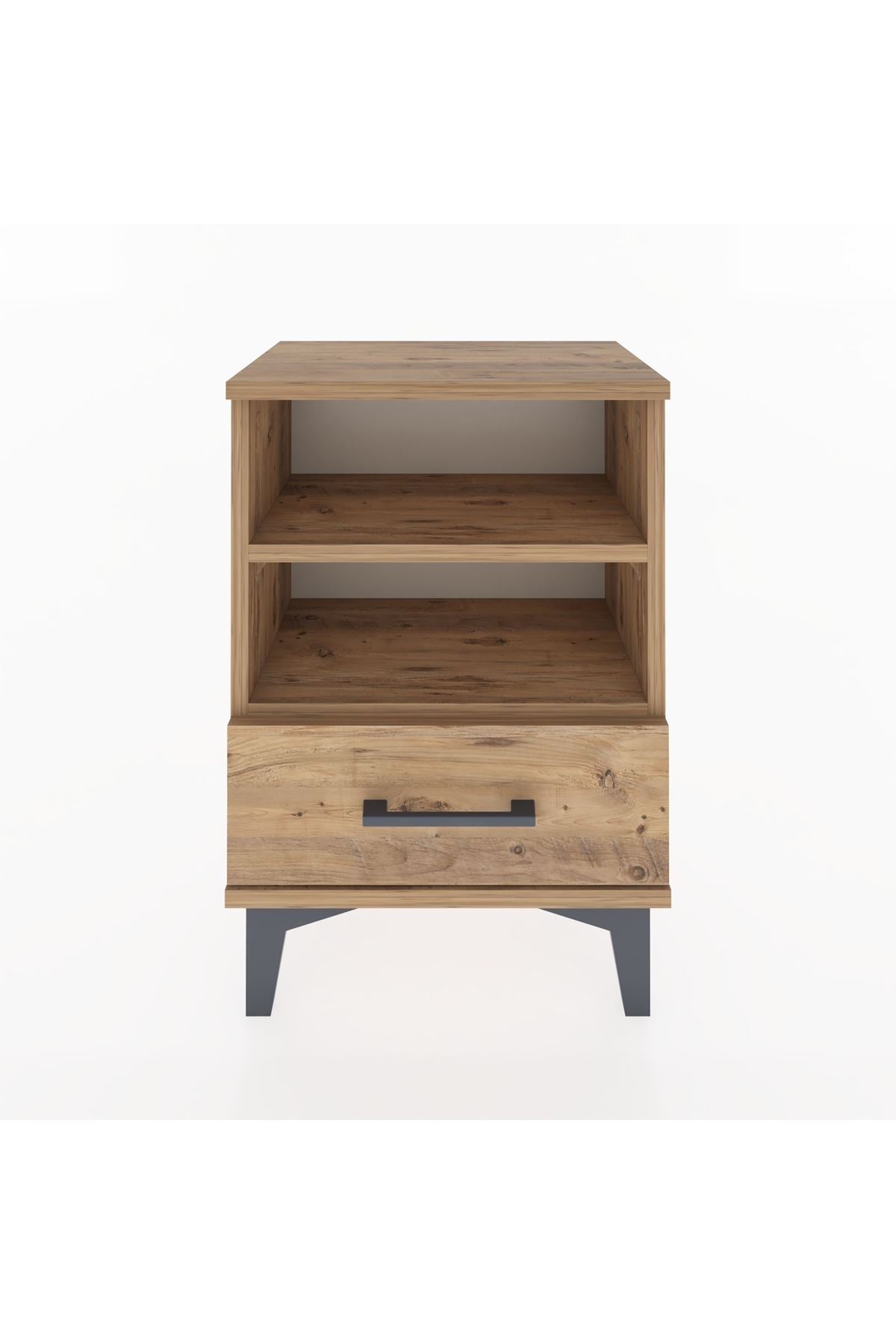 Arges Komodin 2 Raflı Tek Çekmeceli 44x30x64 Çam-Çam