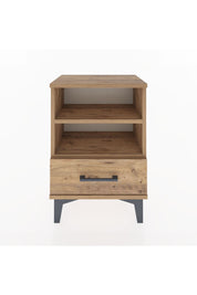 Arges Komodin 2 Raflı Tek Çekmeceli 44x30x64 Çam-Çam