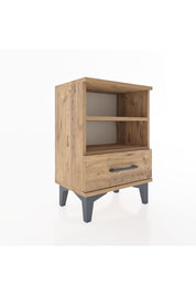 Arges Komodin 2 Raflı Tek Çekmeceli 44x30x64 Çam-Çam