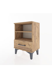 Arges Komodin 2 Raflı Tek Çekmeceli 44x30x64 Çam-Çam